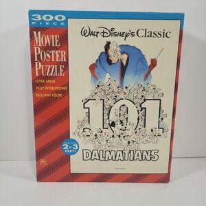 Vintage Disney 101 Dalmatians Movie Poster Puzzle 300 Piece Golden 5155 Unopened